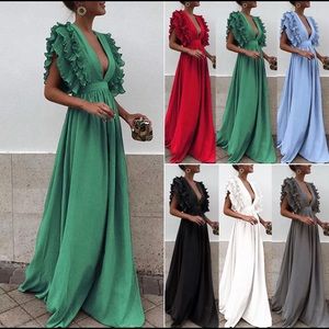 🎉💃🏽Host Pic 6/7 🎊 🍾 Boho Ruffles Sleeve Dress